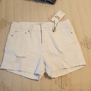 White Denim Shorts